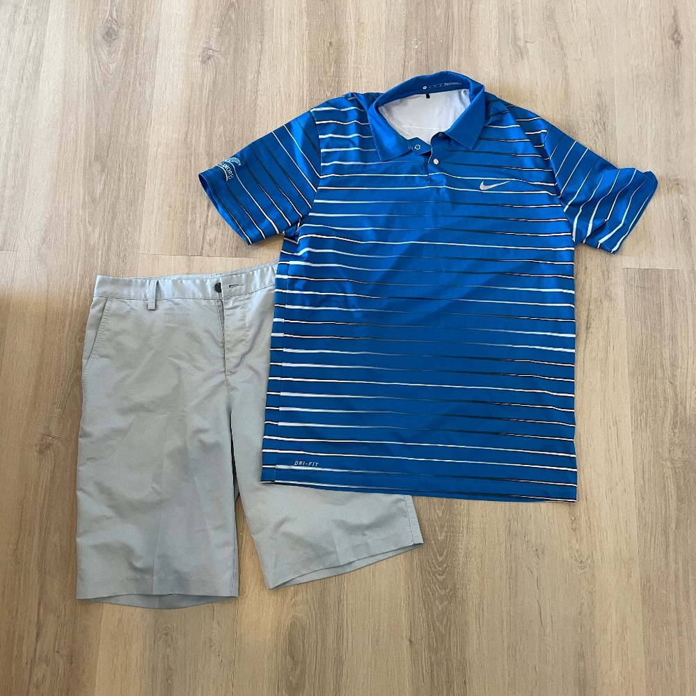 Men’s Golf Shorts and Shirt